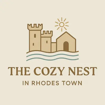 a logo for the cozy nest in rides town at The Cozy Nest in Rhodes town in Rhodes Town