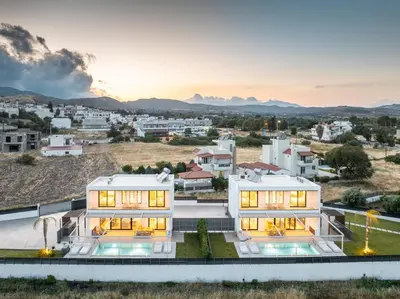 a house with a view of a city at D&R Boutique Villas D in Gennadi