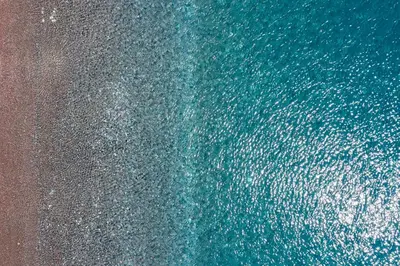 an overhead view of a body of water at House Almyra in Lachania